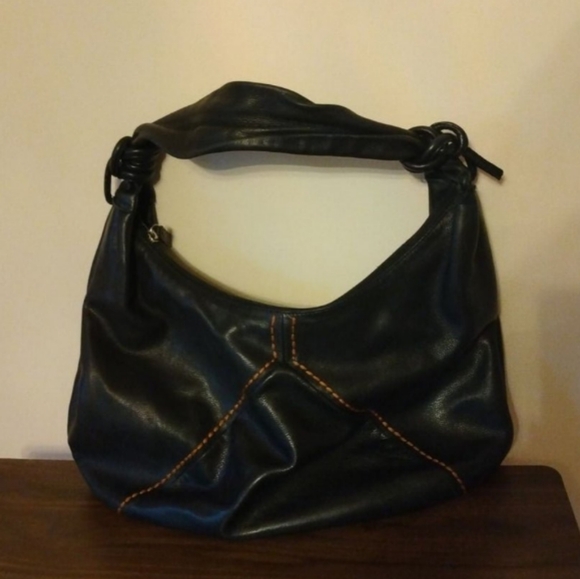 Plinio Visona Stitch Detailing Leather Hobo Bag - Picture 3 of 4